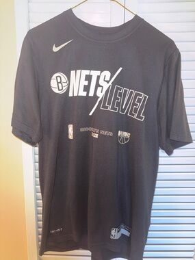 Nike Black Brooklyn Nets Level Graphic Tee